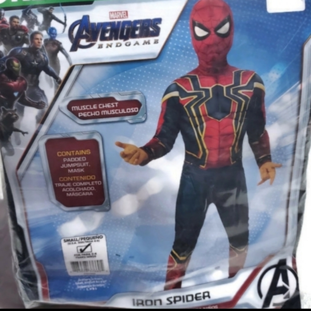 Marvel Avengers Iron Spider Man Boys Costume Sz 8-10
